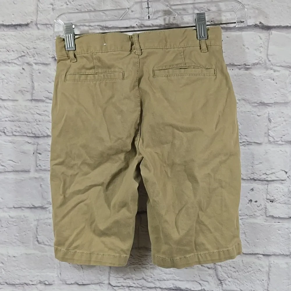 Children's Place Khaki Uniform Shorts Boys 8 Adjustable Waist Chino School wear